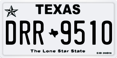 TX license plate DRR9510