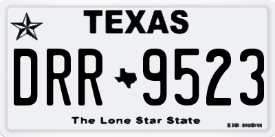 TX license plate DRR9523