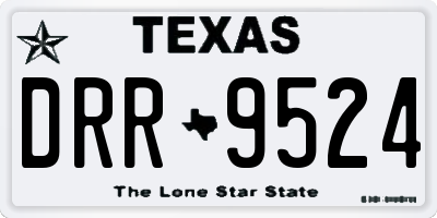 TX license plate DRR9524