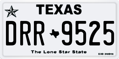 TX license plate DRR9525