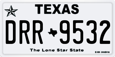 TX license plate DRR9532