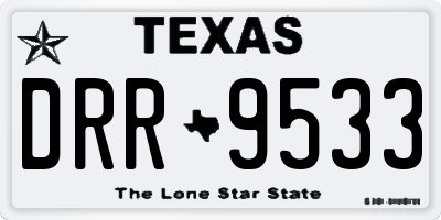 TX license plate DRR9533