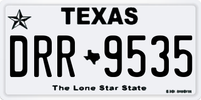 TX license plate DRR9535