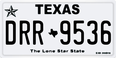 TX license plate DRR9536