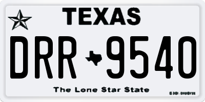 TX license plate DRR9540
