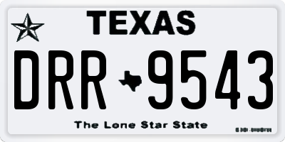 TX license plate DRR9543