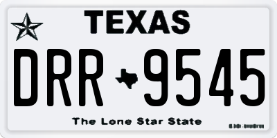 TX license plate DRR9545