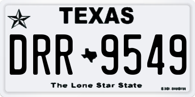 TX license plate DRR9549