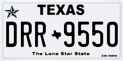 TX license plate DRR9550