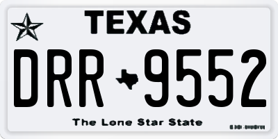 TX license plate DRR9552