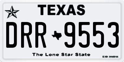 TX license plate DRR9553