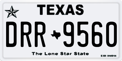 TX license plate DRR9560