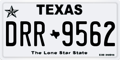 TX license plate DRR9562