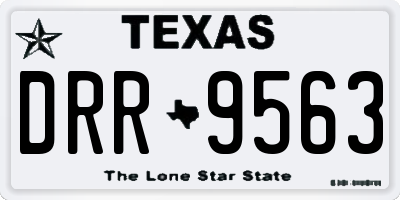 TX license plate DRR9563
