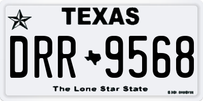 TX license plate DRR9568
