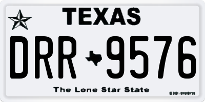 TX license plate DRR9576