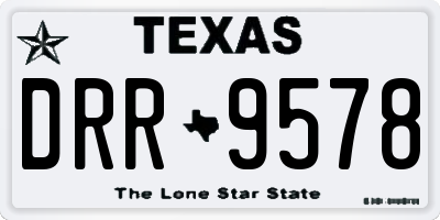 TX license plate DRR9578