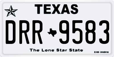 TX license plate DRR9583