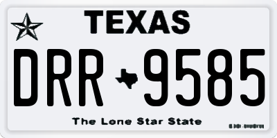 TX license plate DRR9585