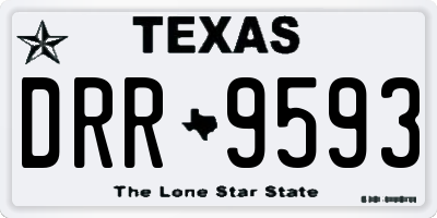 TX license plate DRR9593