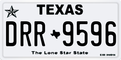 TX license plate DRR9596