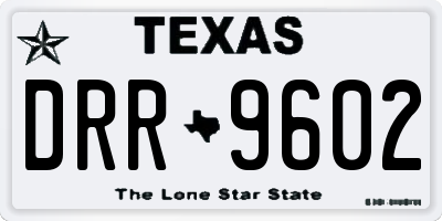 TX license plate DRR9602