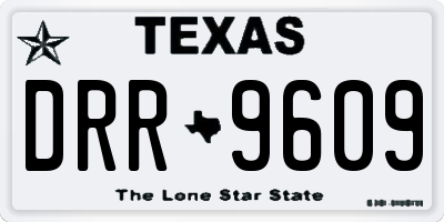 TX license plate DRR9609
