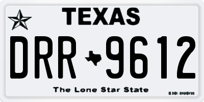 TX license plate DRR9612