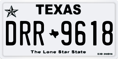 TX license plate DRR9618