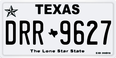 TX license plate DRR9627