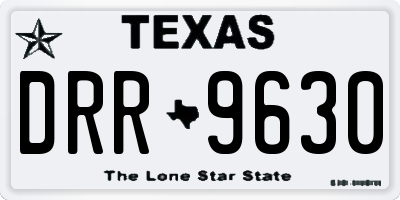 TX license plate DRR9630