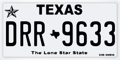 TX license plate DRR9633