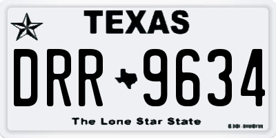 TX license plate DRR9634