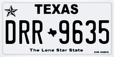 TX license plate DRR9635