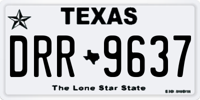 TX license plate DRR9637