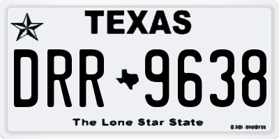 TX license plate DRR9638