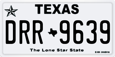 TX license plate DRR9639
