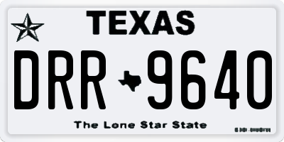 TX license plate DRR9640