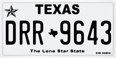 TX license plate DRR9643