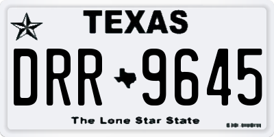 TX license plate DRR9645
