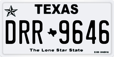 TX license plate DRR9646
