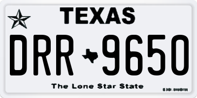 TX license plate DRR9650
