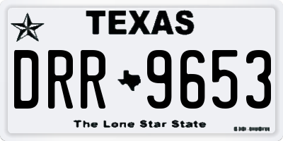 TX license plate DRR9653