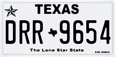 TX license plate DRR9654