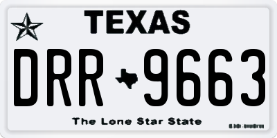 TX license plate DRR9663