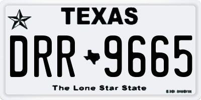 TX license plate DRR9665