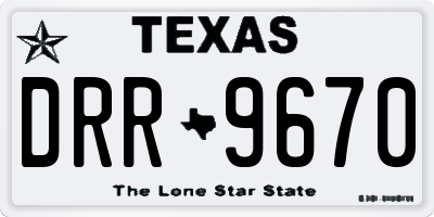 TX license plate DRR9670