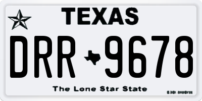 TX license plate DRR9678
