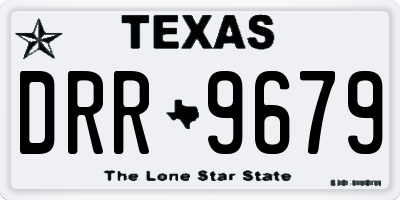 TX license plate DRR9679