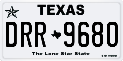 TX license plate DRR9680